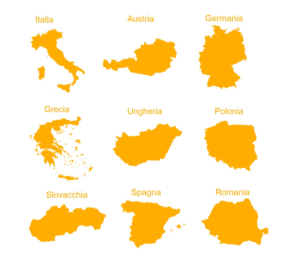 mappe paesi europei
