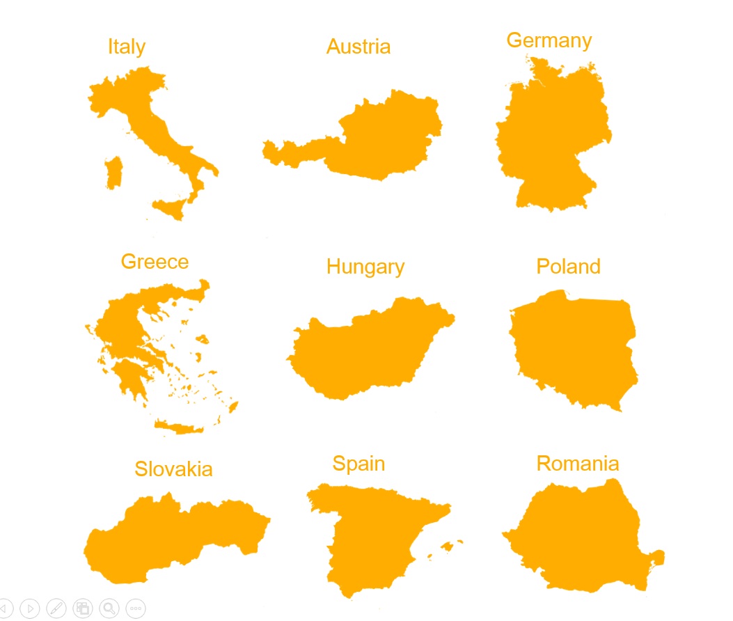 mappe paesi europei