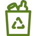 icona gestione sostenibile rifiuti